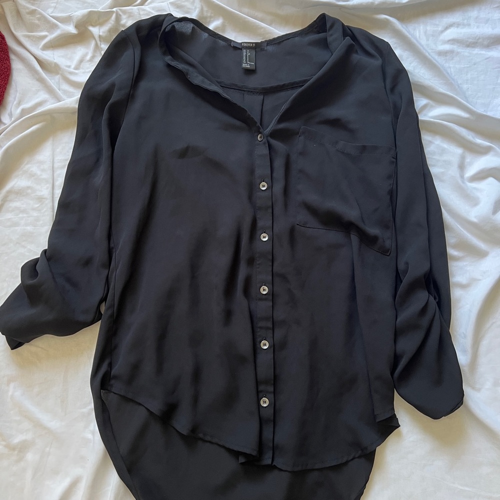 Chiffon black blouse
